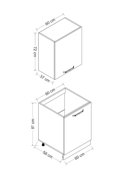 Minar 60 Cm Mutfak Dolabı Beyaz 60-b1