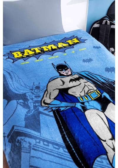 Özdilek Batman Detective Lisanslı Tek Kişilik Çocuk Battaniyesi 150x200 Cm Desenli