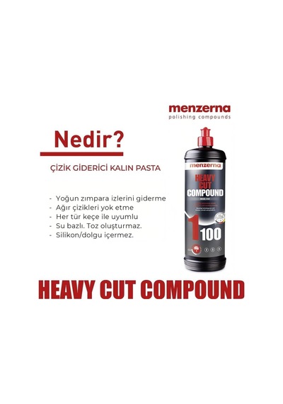 Menzerna 1100 Keçe Uyumlu Kalın Pasta Agresif Çizik Giderici 1 Lt