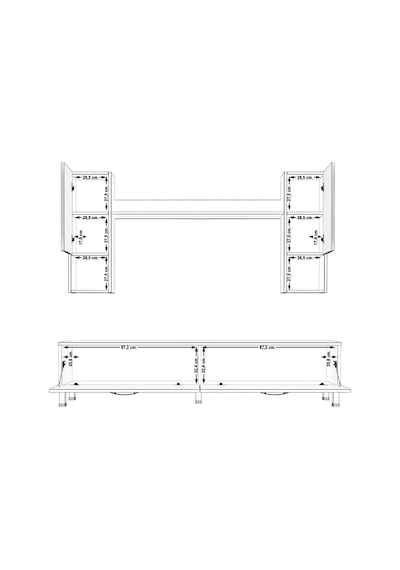 Decoraktiv Eko 5da Mdf Std Krom Ayaklı Tv Ünitesi Tv Sehpası Ceviz