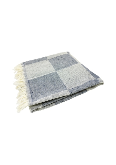 2'li Set Dama Desenli Peştamal Plaj Havlusu 70x155 Cm Kahverengi