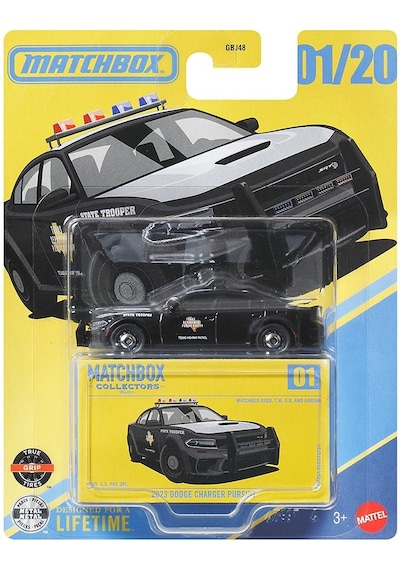 Matchbox Koleksiyon Araçlar 2023 Dodge Charger Pursuıt Gbj48 - Jjw01 Sarı