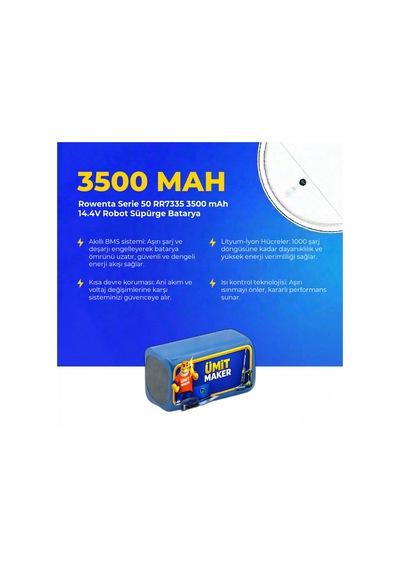 Rowenta Serie 50 Rr7335 3500 Mah 14.4v Robot Süpürge Batarya