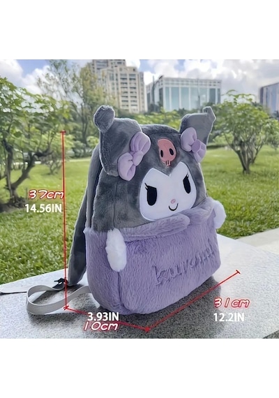 Sanrio Kuromi Sırt Çantası Büyük Kapasiteli, Peluş Detaylı Sevimli Karikatür Tasarım, Günlük Kullanım & Hed Çok Renkli Sanrio Kuromi Sırt Çantası Büyük Kapasiteli, Peluş Detaylı Sevimli Karikatür Tasarım, Günlük Kullanım & Hed Çok Renkli