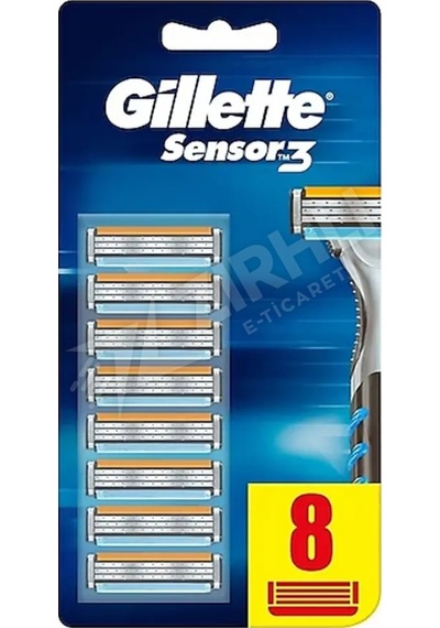3 Adet Gillette Sensor 3 Plus Comfort Yedek Bıçak 8'li