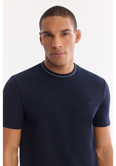 Avva Erkek Lacivert Bisiklet Yaka Kolay Ütülenen Regular Fit T-shirt A61y1034 Avva Erkek Lacivert Bisiklet Yaka Kolay Ütülenen Regular Fit T-shirt A61y1034