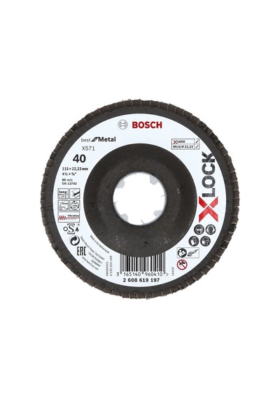 X-lock 115 Mm Metal Flap Disk, 40 Kum