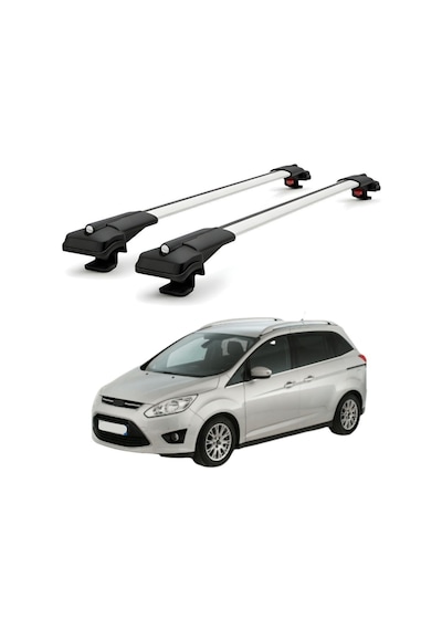 Ford Grand C-max 7 Koltuklu 2011-2019 İçin Ara Atkı Tavan Barı , Araç Üstü Ekipman Taşıma Barı Gri 2 Adet