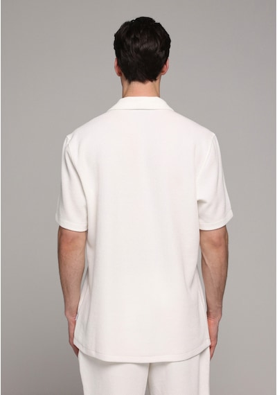 Colin's Colins Regular Fit Apaj Yaka Düz Erkek Beyaz Kısa Kol Gömlek Cl1078406 Q1.v2 Wht