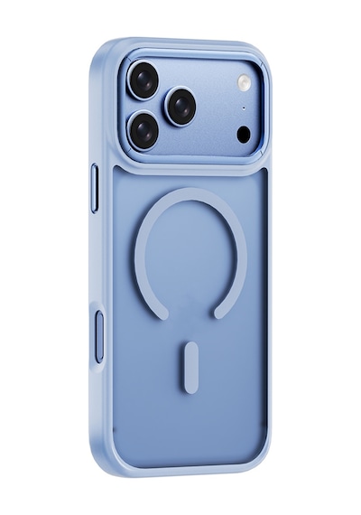 Apple iPhone Uyumlu 18 Pro Max Kılıf Wiwu Fgg-012 Armorpro Serisi M-safeli Parmak İzi Bırakmayan Kılıf Açık Mavi