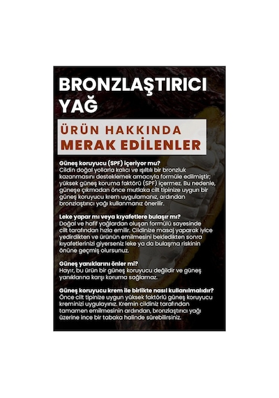 Bade Natural %100 Doğal Bronzlaştırıcı ve Nemlendirici Güneş Yağı 100 ML