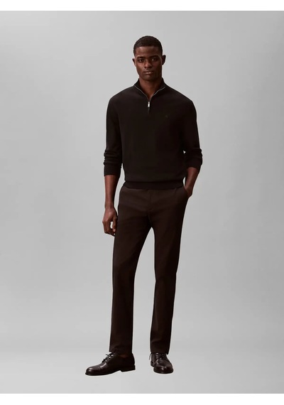 Calvin Klein Slım Sateen Chıno Tr Siyah Erkek Pantolon