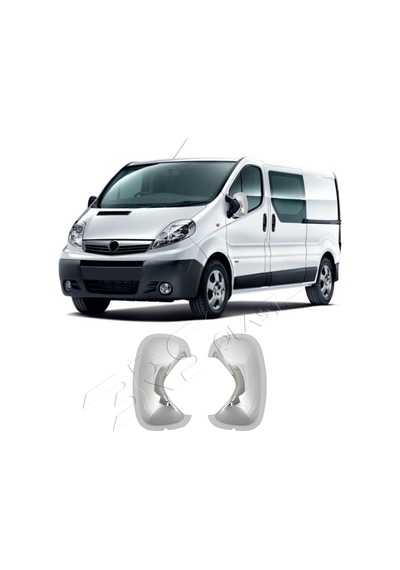 Opel Vivaro Uyumlu 2001-2014 Ayna Kapağı 2 Parça Abs Krom Kaplama