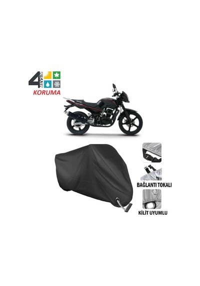 Kuba Faswind 200R Motosiklet Brandası ( Kilit Uyumlu - Siyah