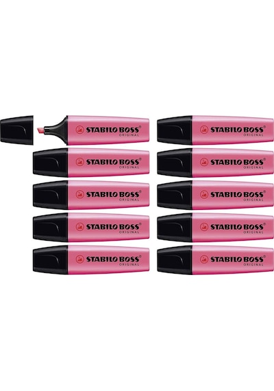 Stabilo Boss Fosforlu Kalem Pembe 70/56 10 Adet Pembe