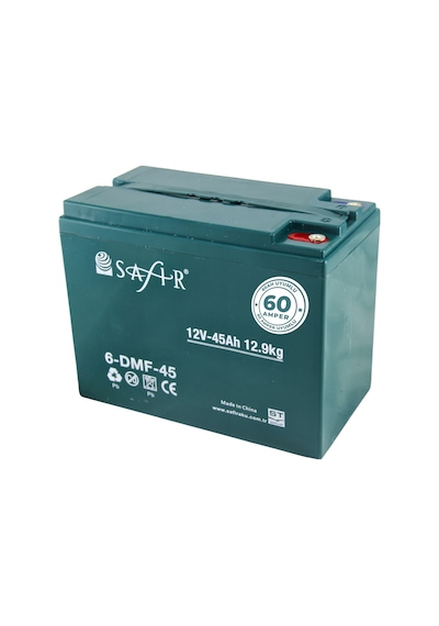Safir Jel Akü 12 V - 45+ Ah 12.9kg 60 Ah Uyumlu