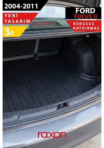 Ford Focus 2 Sd 2004-2011 Bagaj Havuzu 3d Özel Kalıp Su Geçirmez, Kaymaz, Tam Uyum