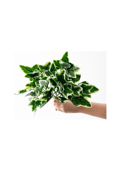 Yapay Yeşillik Demeti Alacalı Yeşil 40 Cm 5 Dal Yeşil