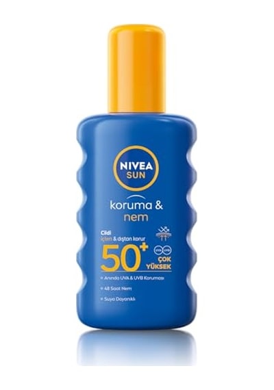 Nıvea Sun Spf50+yüksek Güneş Koruyucu 200 Ml,suya Dayanıklı,nemlendirici,c Vitamini,hyalüron