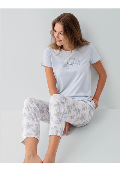 Arnetta 3622-s Kısa Kol Pijama Takımı Mavi