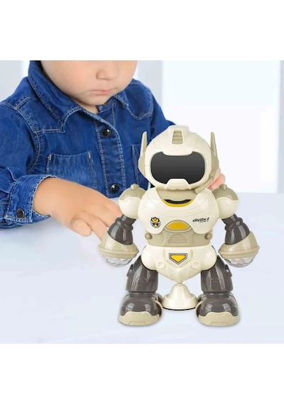 Rotating Müzikli Işıklı Ve Hareketli Dönen Akıllı Robot 0