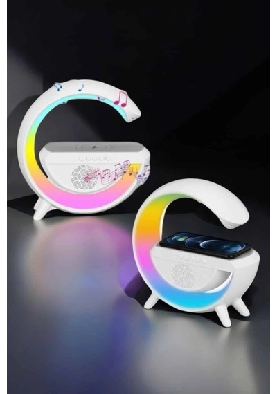 Hubrendy Tekno Android Uyumlu Akıllı Bluetooth Hoparlör Kablosuz Şarj Cihazı Standı