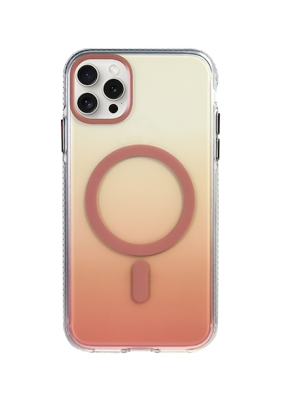 Subutu Apple Uyumlu iPhone 15 Pro Max Kılıf M-safe Şarj Özellikli Transparan Renk Geçişli Sbt Toros Kapak - Siyah Siyah
