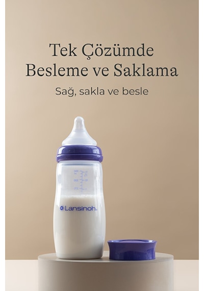Lansinoh® 2 X 330 ML Biberon ve NaturalWave® Biberon Emziği (6 Ay+)