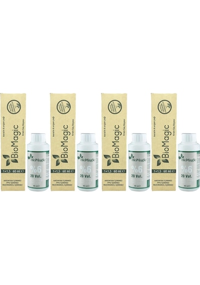 Biomagic Organik Amonyaksız Saç Boyası 44.78 Bitter + Oksidan 4 Adet (446412913)