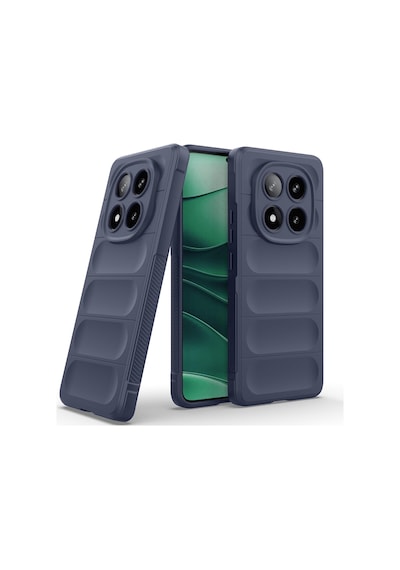 Xiaomi Redmi Note 15 Pro 4g Uyumlu Kılıf Esnek Tpu Oyuklu Arka Yüzey Tasarımlı Silikon Kapak Lacivert