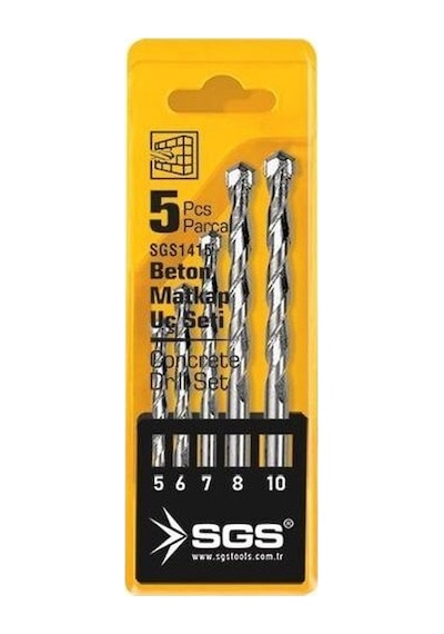 Sgs1415 Beton Matkap Uç Seti 5 Parça