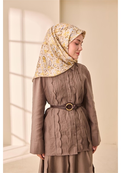 Silk Home Twill İpek Eşarp 11478-43 Vizon, Hardal, Bebe Mavi, Gri