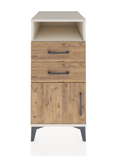 Kronos Komodin Tek Raflı 2 Çekmeceli Tek Kapaklı 44x59x96 Aytaşı-çam Aytası