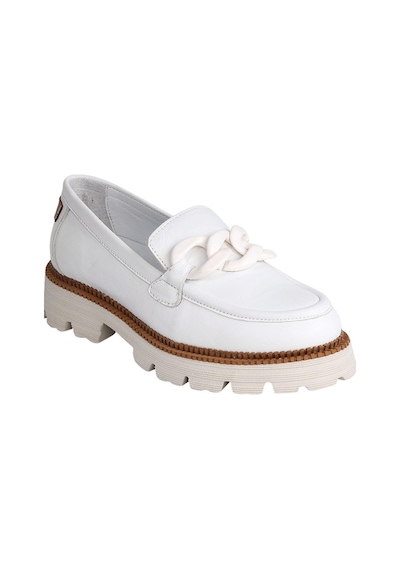Mammamia D24ya-3185 Kadın Deri Loafer Ayakkabı D24YA-3185-R7263 Beyaz