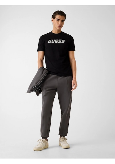 Guess Maska Bisiklet Yaka Kısa Kollu Erkek Siyah T-shirt Z6rı15ı3z14-jblk Siyah