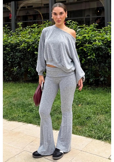 Seeh Gri Bluz Pantolon İkili Takım Sh314 Standart