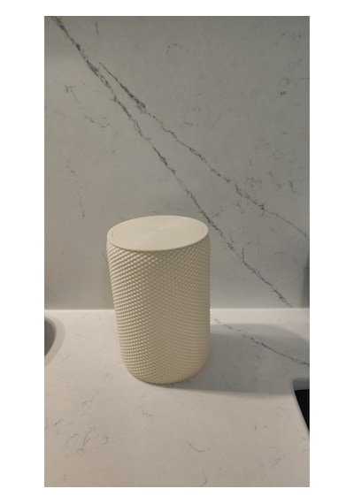 Mini Masaüstü Çöp Kovası - Krem