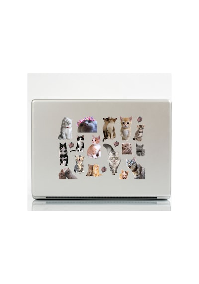 41'li Kedi, Kitty, Fairycore, Sevimli Hayvanlar Sticker Seti - Etiket Seti Scrapbook Bullet Journal Çok Renkli