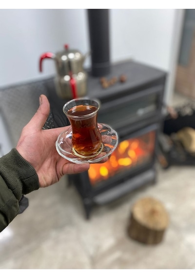 Retro Dik Kuzineli Tek Camlı Kuzineli Yan Kapaklı Döküm Soba