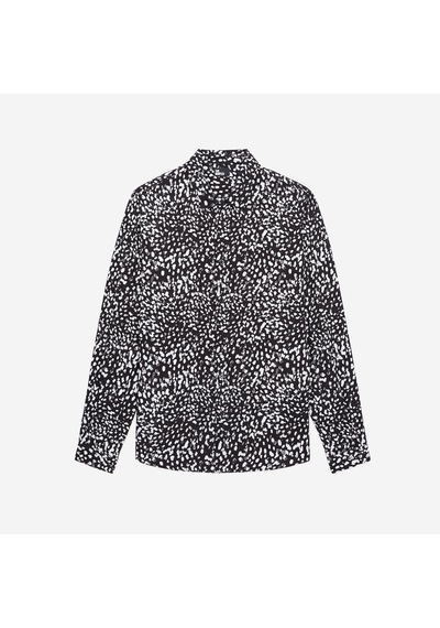 The Kooples Erkek Comfort Fıt Baskılı Siyah Gömlek