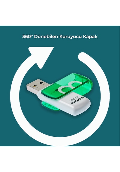 Philips Vivid 8 Gb Led Göstergeli Super Speed Usb 3.0 Flash Bellek 8gb