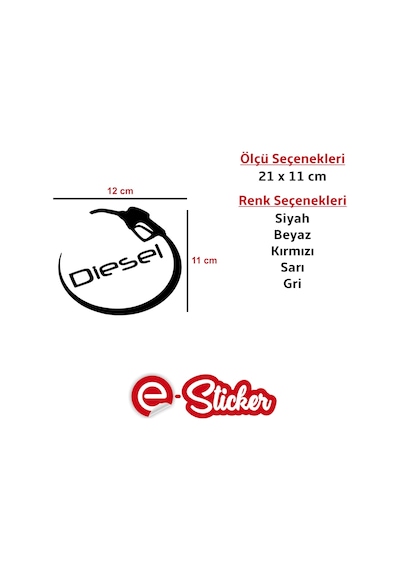 Diesel Depo Kapağı Sticker, Yakıt Deposu Sticker (433529758)