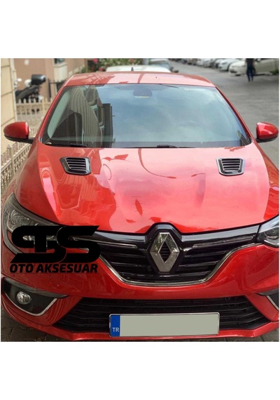 Renault Megane 4 Uyumlu Piano Black Kaput Üstü Havalandırma Izgarası