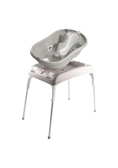 Okbaby Bebek Banyo Seti Onda Evolution Dijital Termometreli Çift Yönlü Bebek Küveti A. Gri & Bebek Küvet Taşıyıcı