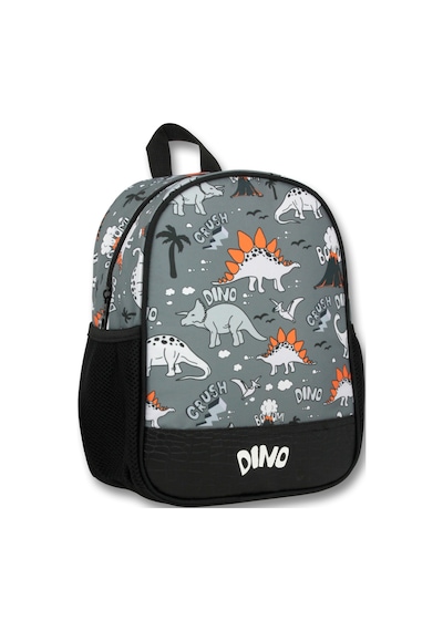 Famebag-ümit Çanta Siyah Gri Dinazor Anaokulu Çantası 3'lü Set