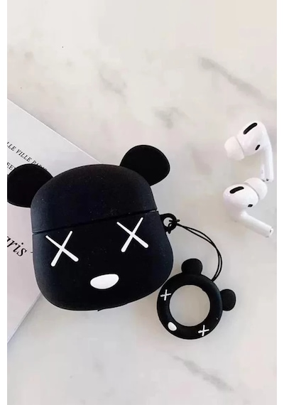 Newface Apple Airpods 3 3.nesil Karakter Silikon - Desen 6 Siyah