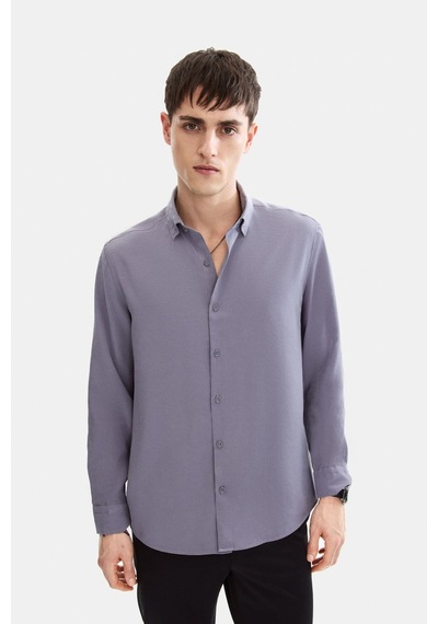 Backandbond Gri Normal Yaka Comfort Fit Casual Gömlek