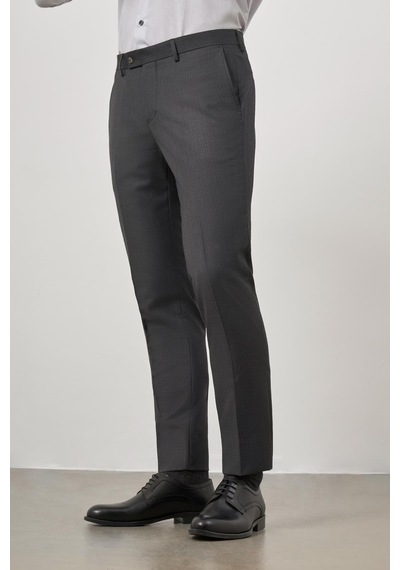 İmza Koyu Antrasit Düz Bez Ayağı Slim Fit Classic Pantolon 1003245152 Koyu Antrasit
