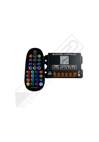 Bluetooth Kontrollü + Kumandalı Rgbw Led Kontrol Kumandası 5-24v 30a