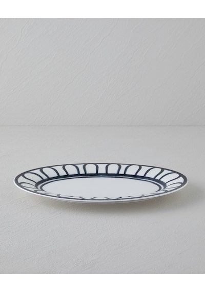 English Home Monarch Porselen Kayık Tabak 30 Cm Siyah - Beyaz Siyah - Beyaz
